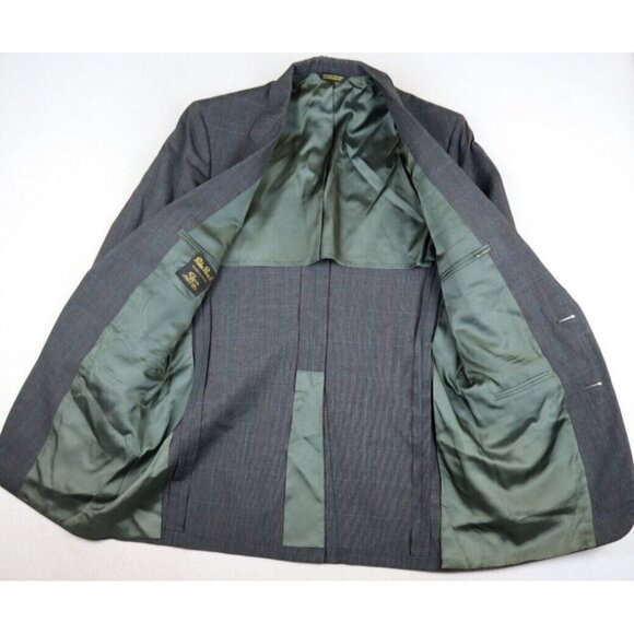 VINTAGE MEN'S GRAY PLAID BLAZER JACKET SPORT COAT - PALM BEACH - SIZE 41L - Picture 4 of 10